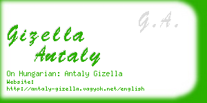 gizella antaly business card